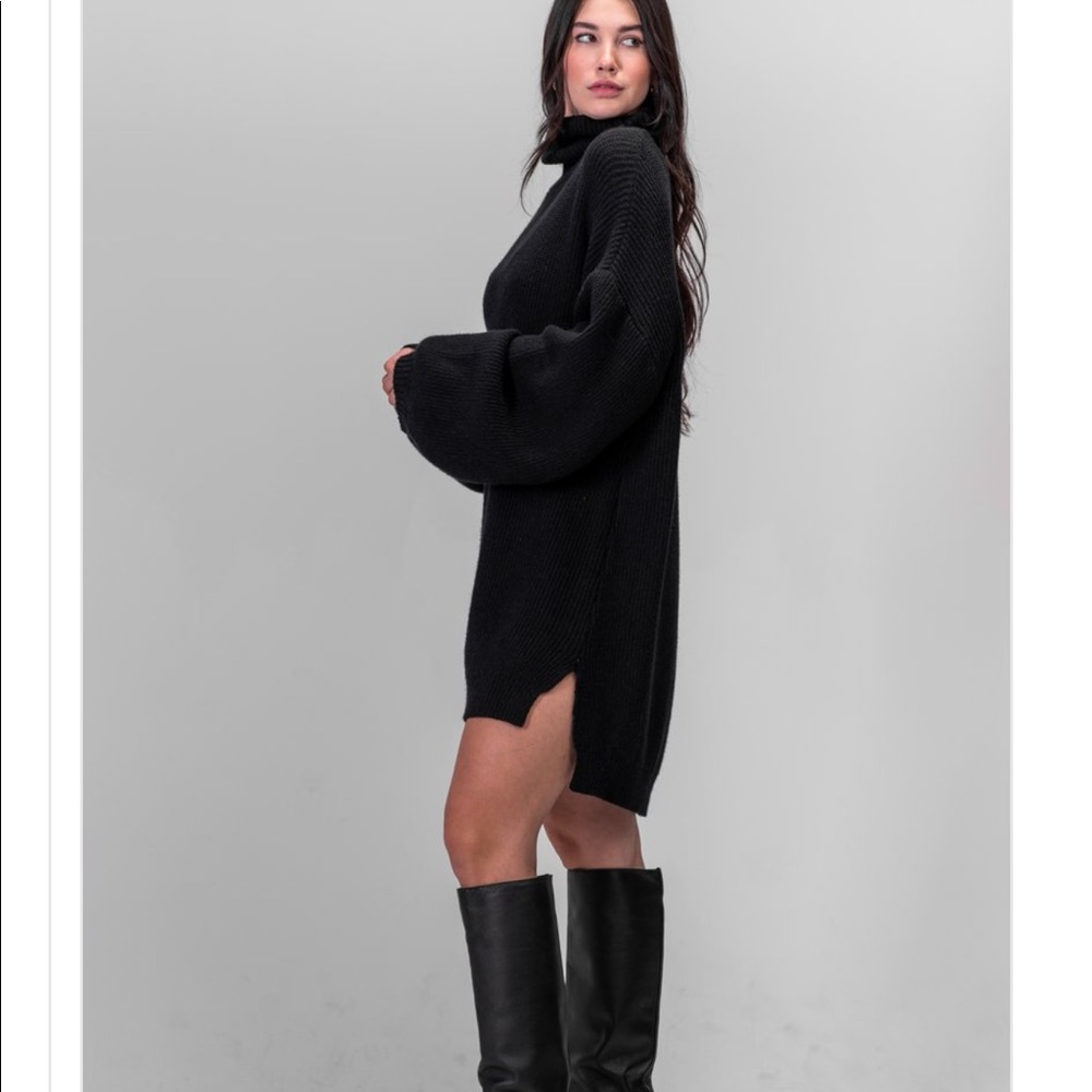 ByEgreis Cassie Mockneck Sweater Dress Size Small